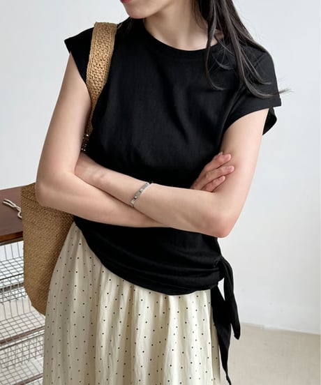 side tie tee / 4color　hm3008