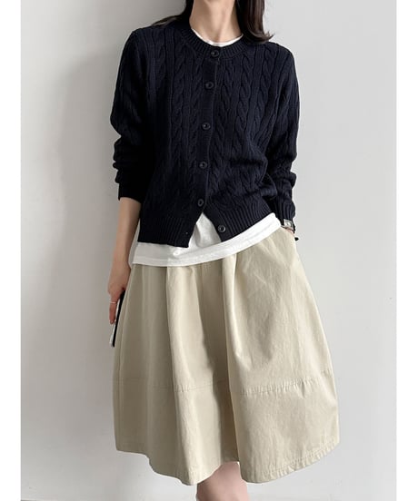 cable knit cardigan / 4color　hm3232