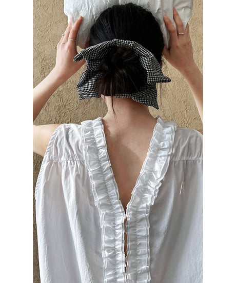 ruffle sleeveless blouse / 2color　hm3011