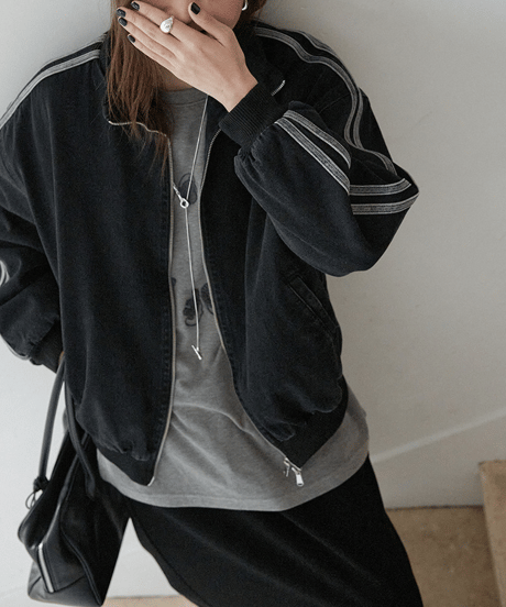 padded denim jacket / 2color　hm3291