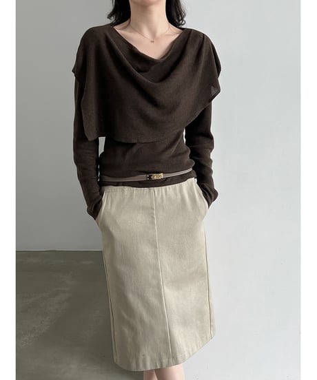 draped knit set / 3color　hm3264