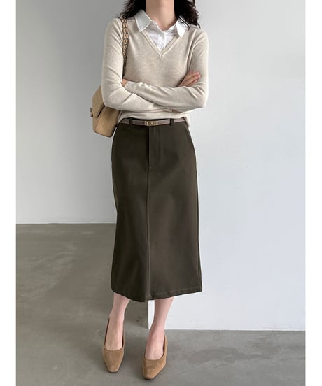 faux leather skirt　hm3237