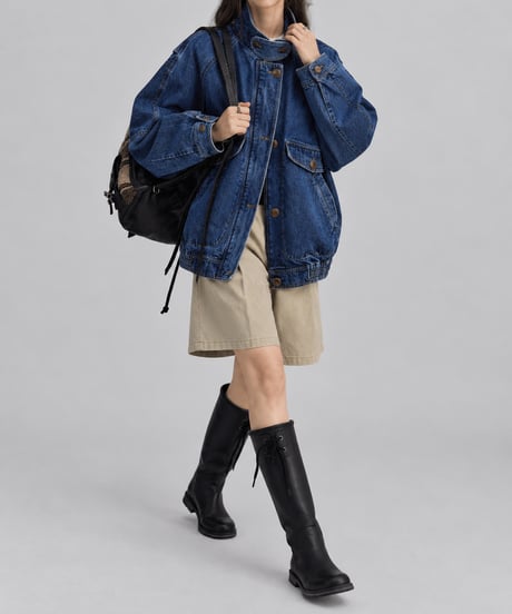 washed denim jacket　hm3275