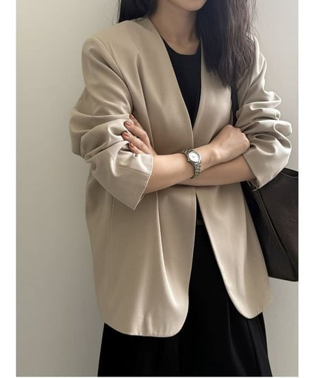 collarless tailored jacket　hm3276