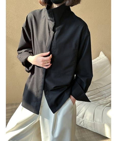 stand neck shirt / 2color　hm2015