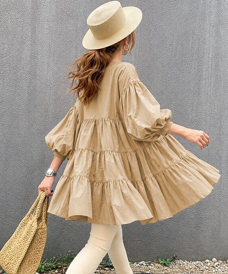 sheer smock blouse / 7color　hm2935