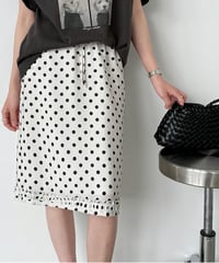 polka fringe midi　hm3058
