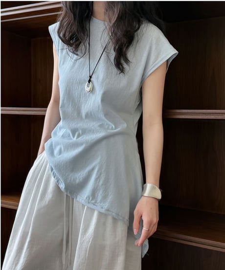 side tie tee / 4color　hm3008