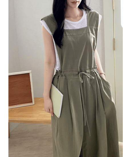 apron wide pants / 4color　hm2990