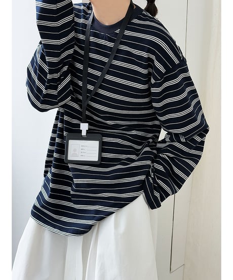 stripe loose tee / 2color　hm3216