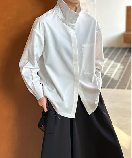 stand neck shirt / 2color　hm2015
