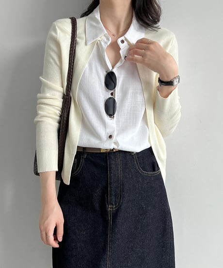 layered collar cardigan　hm3262
