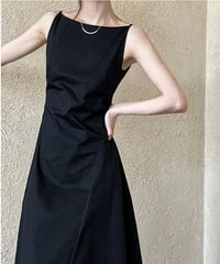 minimal black dress　hm3023