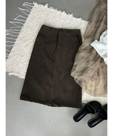 faux leather skirt　hm3237