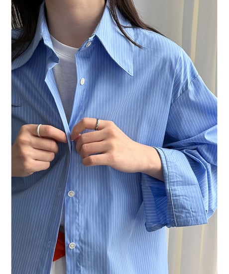 asymmetric stripe shirt / 2color　hm3251