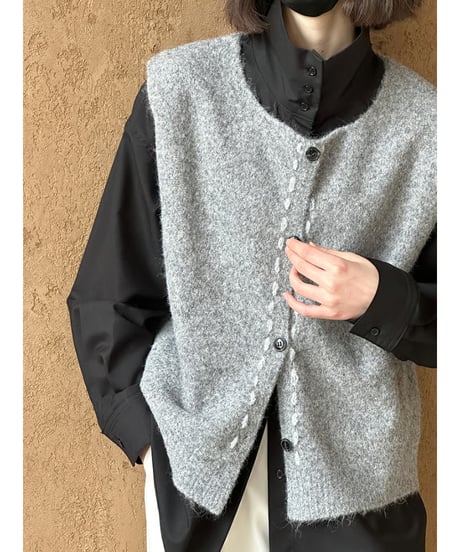 stand neck shirt / 2color　hm2015