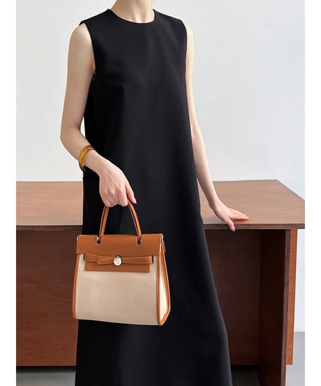 sleeveless pocket dress / 2color　hm3009