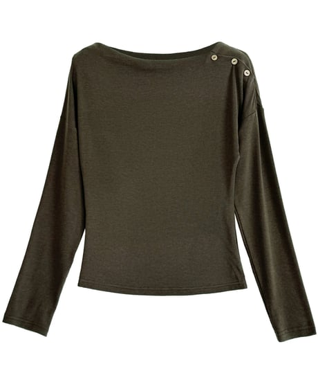 asymmetric button knit / 4color　hm3219