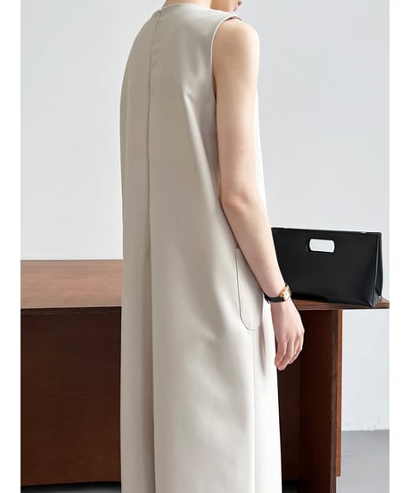 sleeveless pocket dress / 2color　hm3009