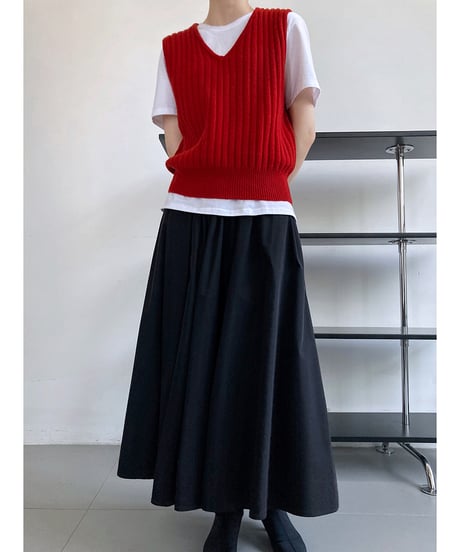 pleated flare skirt / 3color　hm3204