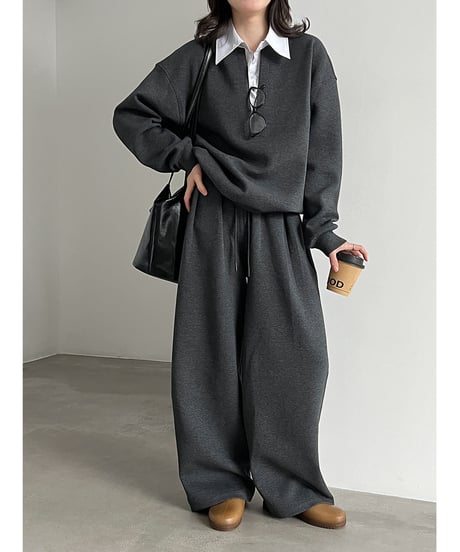 collared sweat set-up / 2color　hm3247