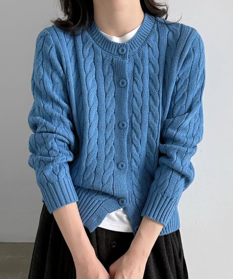 cable knit cardigan / 4color　hm3232