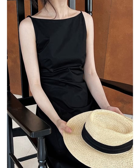 minimal black dress　hm3023