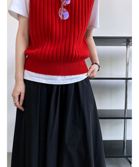 pleated flare skirt / 3color　hm3204
