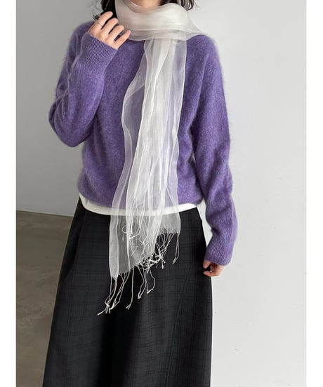 fuzzy crewneck sweater / 7color　hm3260