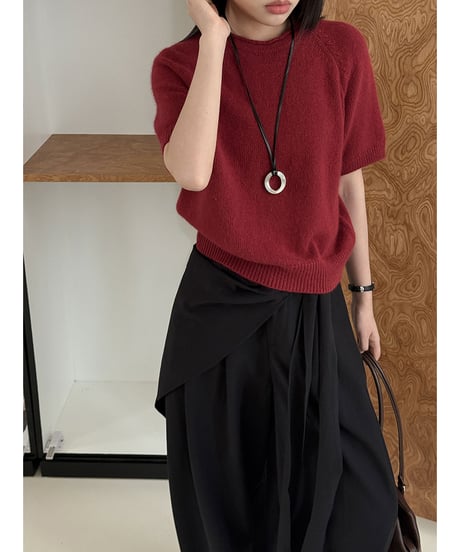 crewneck knit top / 4color　hm3285