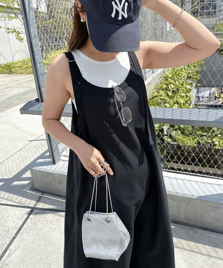 linen strap dress / 4color　hm3001