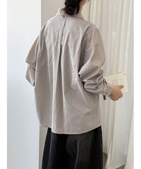 striped shell shirt　hm3223