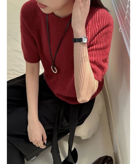 crewneck knit top / 4color　hm3285