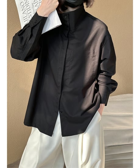 stand neck shirt / 2color　hm2015
