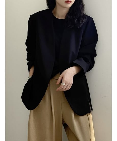 collarless tailored jacket　hm3276