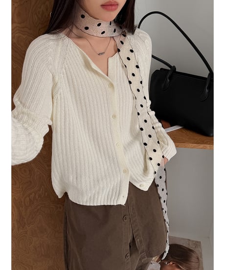 ribbed knit cardigan / 4color　hm3283