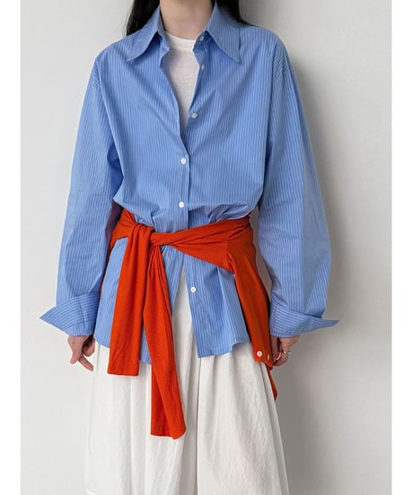 asymmetric stripe shirt / 2color　hm3251