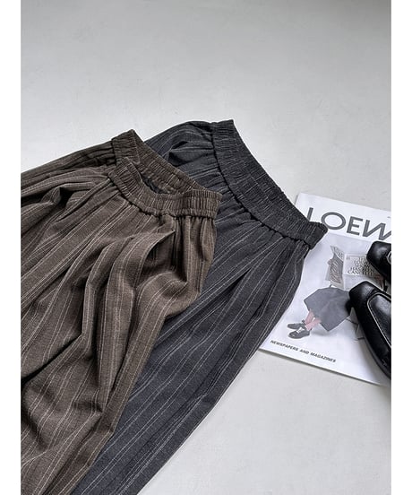 striped wide pants / 2color　hm3280
