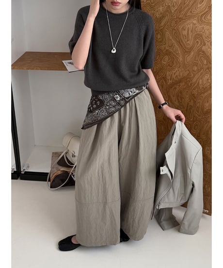 crewneck knit top / 4color　hm3285