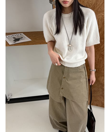 crewneck knit top / 4color　hm3285