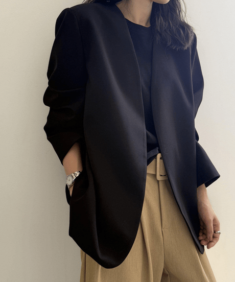 collarless tailored jacket　hm3276