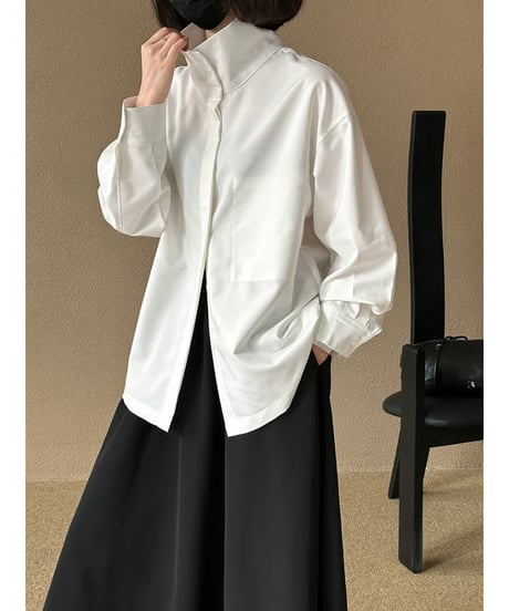 stand neck shirt / 2color　hm2015