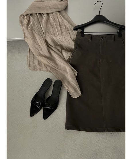 faux leather skirt　hm3237