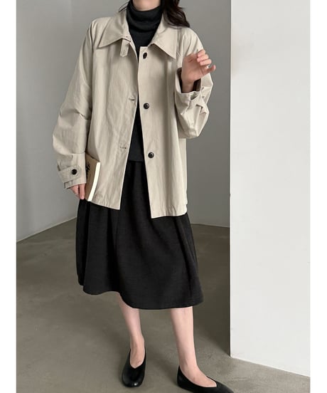 minimal collar jacket / 2color　hm3254