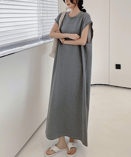 long t-shirt dress / 2color　hm2477
