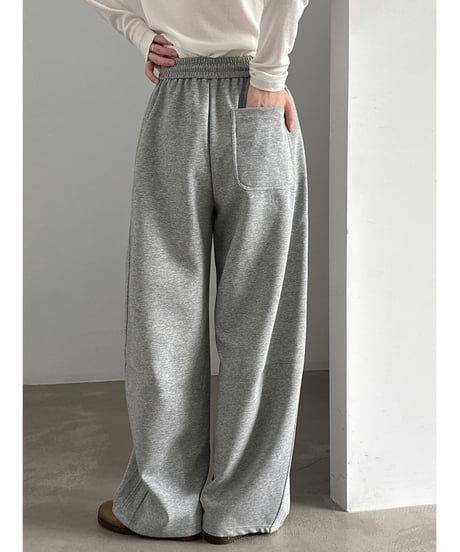 drawstring wide pants / 2color　hm3257