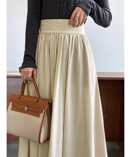 pleated flare skirt / 3color　hm3204