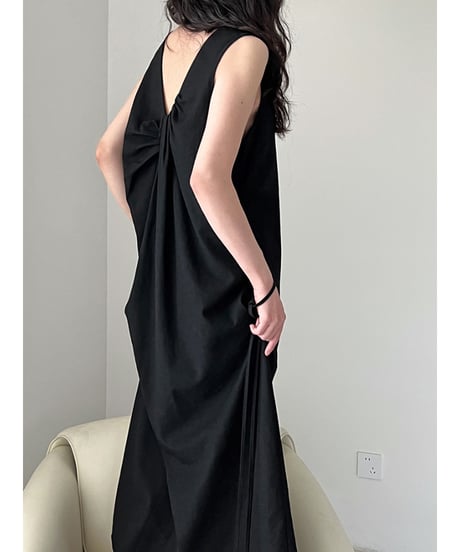 twist back dress / 3color　hm3020