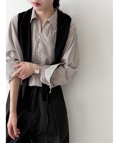 striped shell shirt　hm3223