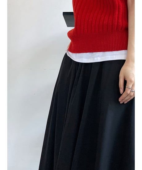 pleated flare skirt / 3color　hm3204